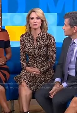 Amy's leopard ruffle front dress on Good Morning America