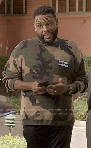 Andre's camouflage sweater on Black-ish