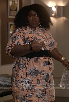 Becky's orange floral dress on Empire