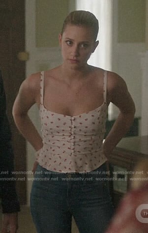 Betty's cherry print top on Riverdale