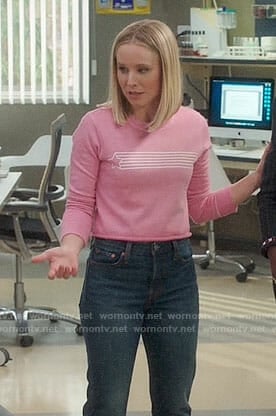 Eleanor's pink star sweatshirt on The Good Place