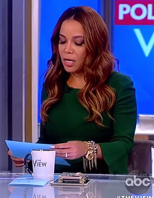 Sunny's green bell sleeve midi dress on The View