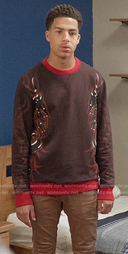 Junior's dragon sweater on Black-ish