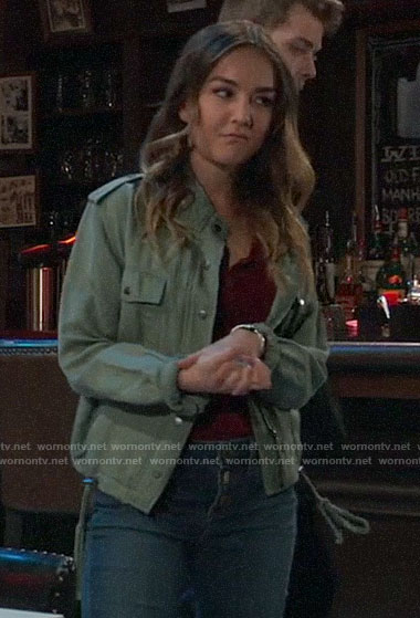 Kristina's army jacket on General Hospital