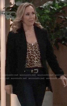 Laura's leopard print top on General Hospital