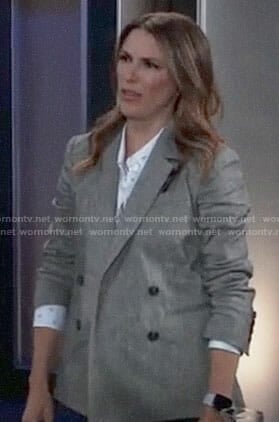 Margaux's grey blazer on General Hospital