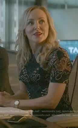 Marissa's textured snake dress on Bull