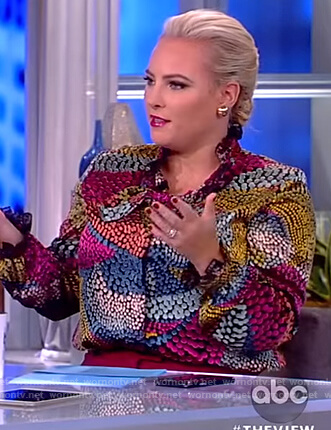 Meghan's multi-colored dotted blouse on The View