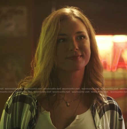 Nic's white plaid shirt on The Resident