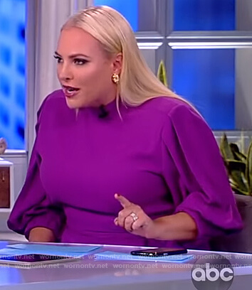 Meghan's purple tie waist dress on The View