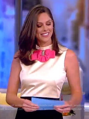Abby's sleeveless bow dress on The View