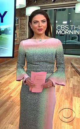 Bianna's ombre sheath dress on CBS This Morning