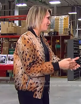 Dylan's leopard print bomber jacket on Today