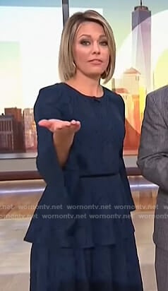 Dylan's navy bell sleeve tiered dress on Today