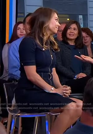 Ginger's denim zip front dress on Good Morning America