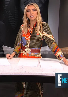 Giuliana's belt print shirtdress on E! News