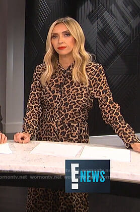 Giuliana's leopard print shirtdress on E! NEws