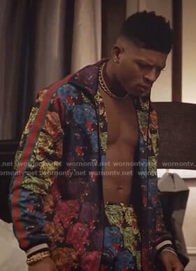 Hakeem's tiger print track jacket and pants on Empire