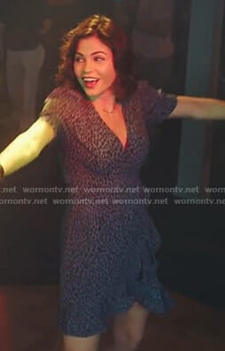 Julian's blue leopard wrap dress on The Resident