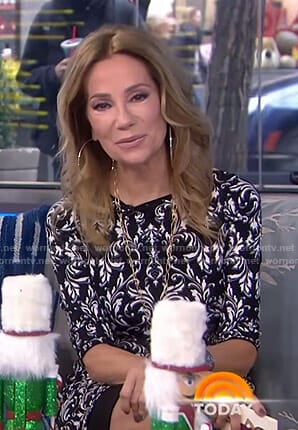 Kathie's black floral dress on Today