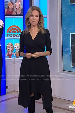 Kathie's black wrap dress on Today