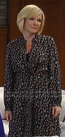 Ava's black floral dress on General Hospital