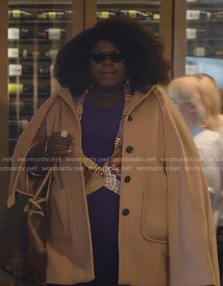 Becky's beige cape coat on Empire