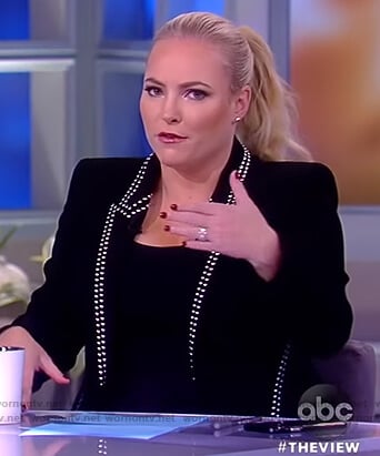 Meghan's black studded blazer on The View