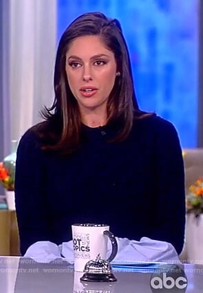 Abby's blue layered sweater on The View