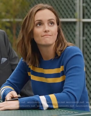 Angie's blue striped sweater on Single Parents
