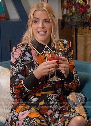 Busy's floral pearl button shirtdress on Busy Tonight