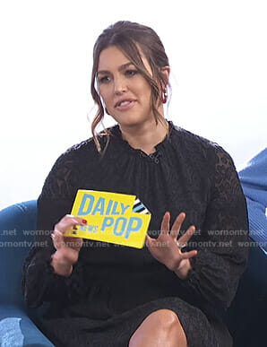 Carissa's black burnout dress on E! News Daily Pop