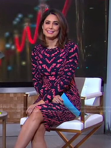 Cecilia's navy and pink tie-dye dress on Good Morning America