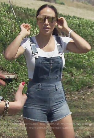 Melissa's denim overalls on The Real Housewives of New Jersey