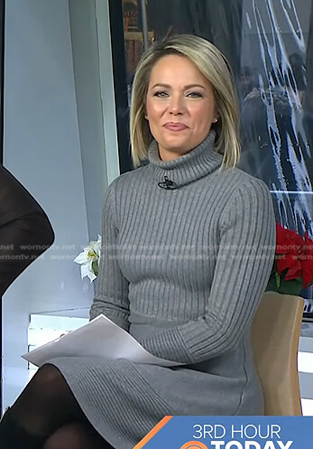 Dylan's grey turtleneck sweater dress on Today