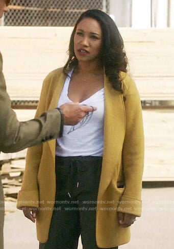 Iris's yellow coat on The Flash