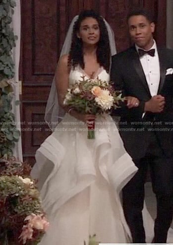 Jordan's wedding dress on General Hospital