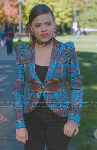Maggie's blue plaid blazer on Charmed