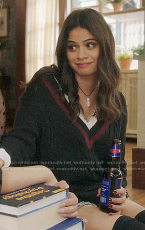 Mel's v-neck varsity sweater on Charmed