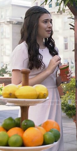Nia's light pink dress on Supergirl
