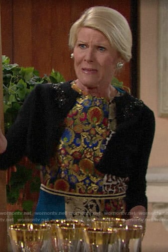 Pam's patchwork Thanksgiving dress on The Bold and the Beautiful
