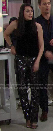 Quinn's sequin leopard pants on The Bold and the Beautiful
