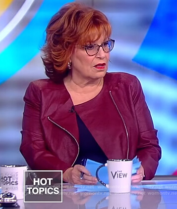 Joy's red leather jacket on The View