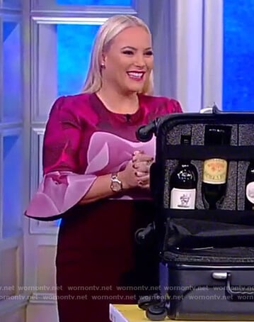 Meghan's pink rose print dress on The View