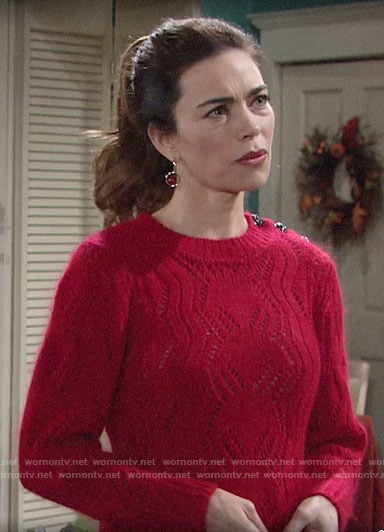 Victoria's red sweater on The Young and the Restless