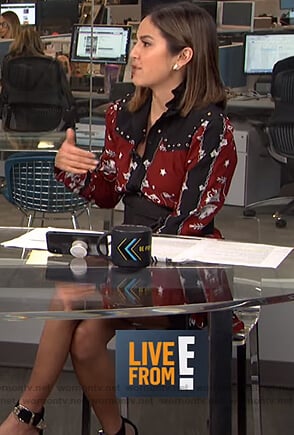 Erin's western grommet mini dress on Live From E!