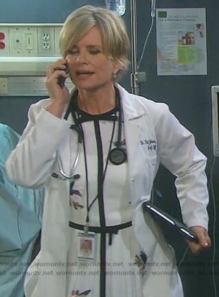 Kayla's white bird embroidered dress on Days of Our Lives
