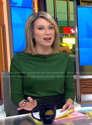 Amy's green top on Good Morning America