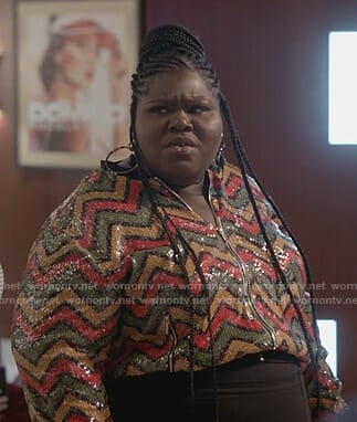 Becky's zig zag sequin jacket on Empire