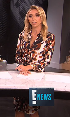 Giuliana's abstract camouflage shirtdress on E! News